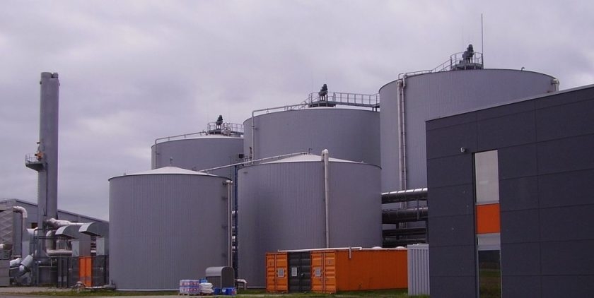 Bioplynová stanice v Německu. Ilustrační foto