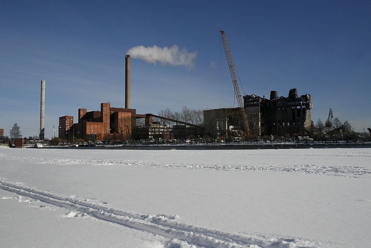 Finská uhelná elektrárna Hanasaari