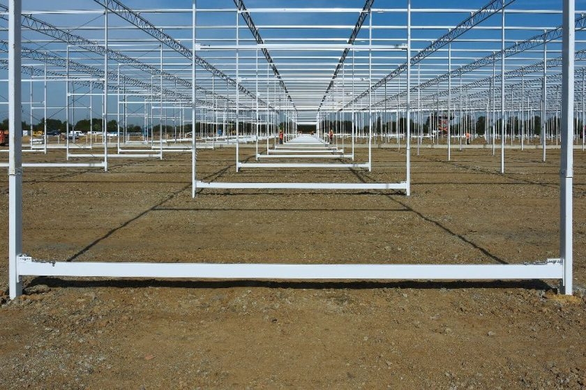 Výstavba skleníku. Zdroj: ČEZ