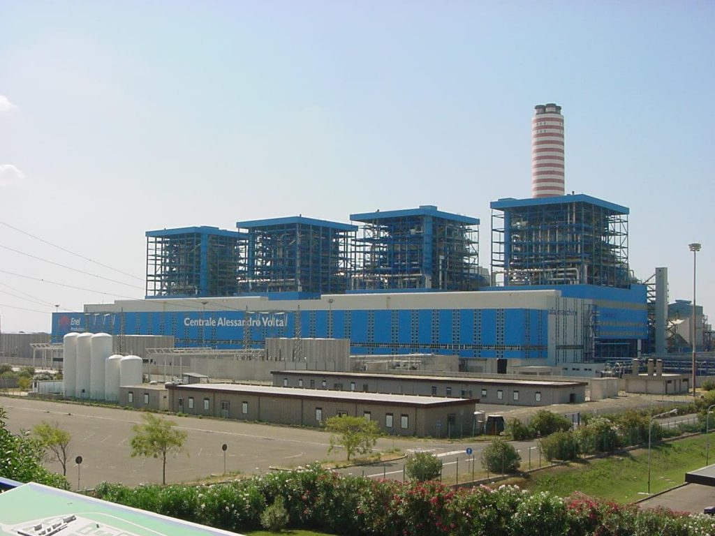 Paroplynová elektrárna Alessandro Volta o výkonu 3600 MW 