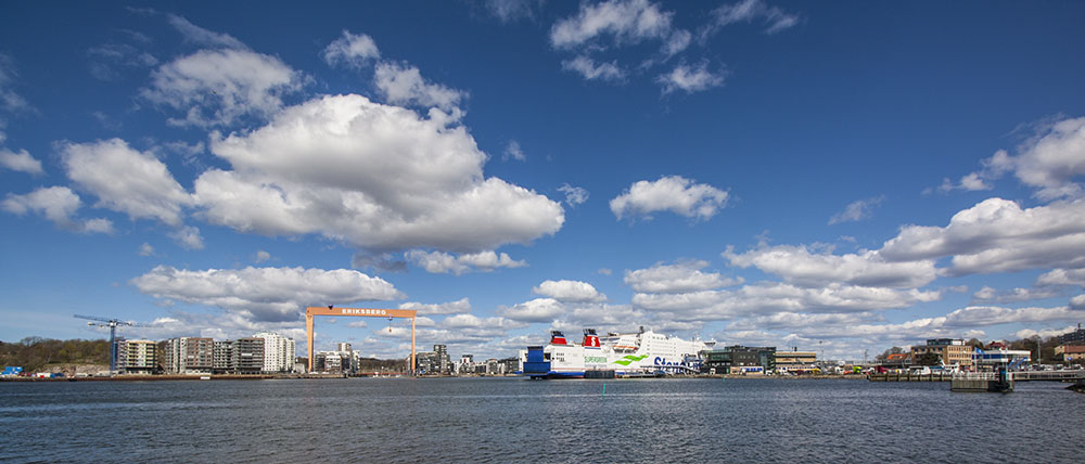 Přístav v Göteborgu a čtvrť Eiksberg - bývalé doky. Foto: Tomáš Jirka