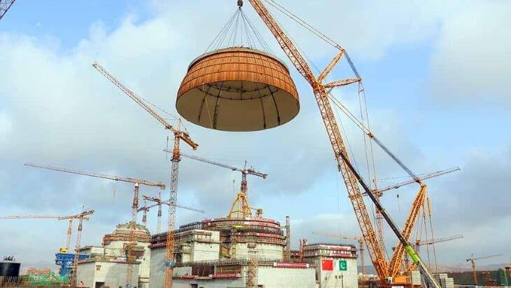 Reaktor Hualong One se buduje také v pákistánské elektrárně Karáčí (zdroj CNNC)