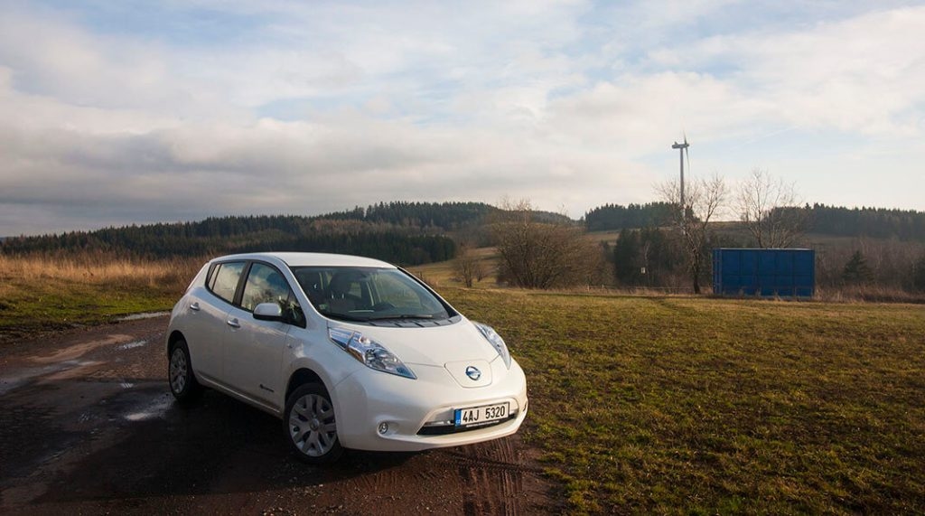Nissan LEAF zapůjčený od Nissan Česká republika v Krkonoších, foto: Tomáš Jirka
