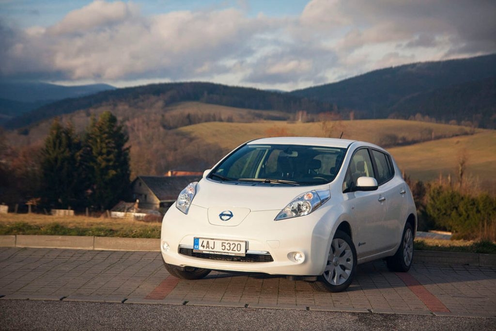 Nissan LEAF zapůjčený od Nissan Česká republika v Krkonoších, foto: Tomáš Jirka
