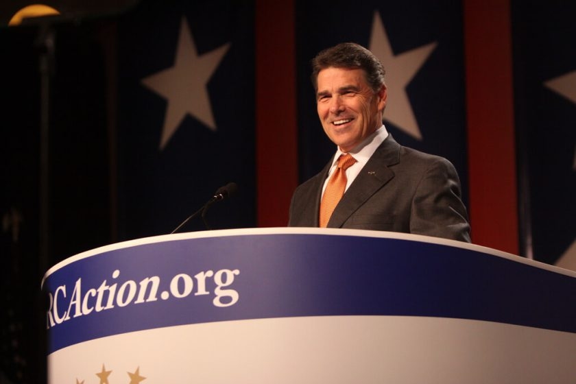 Americký ministre energetiky Rick Perry, Autor: Guillaume Baviere, Flickr
