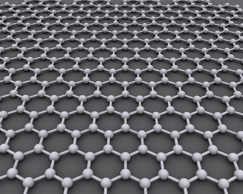 Grafen je tvořen atomy uhlíky, které jsou uspořádány do tenké vrstvy o tloušťce jediného atomu. Autor: CORE-Materials