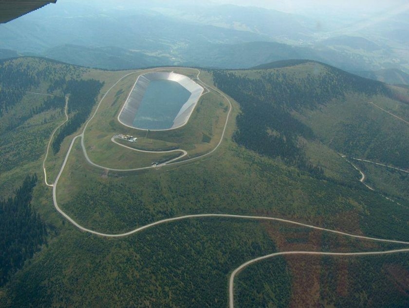 Horní nádrž přečerpávací elektrárny Dlouhé Stráně (zdroj ČEZ)