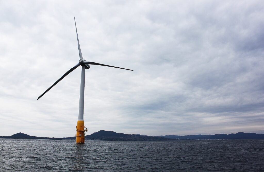 floating wind power plant