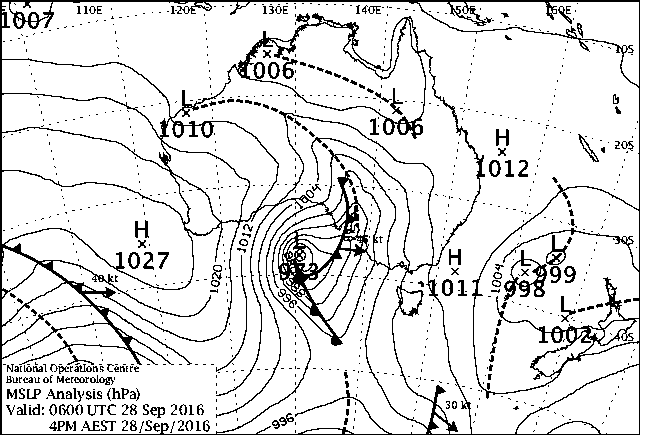 Bouře doprovázená tornády nad Jižní Austrálií.