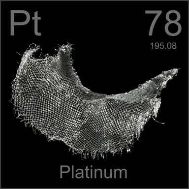 Platina. Zdroj: periodictable.com