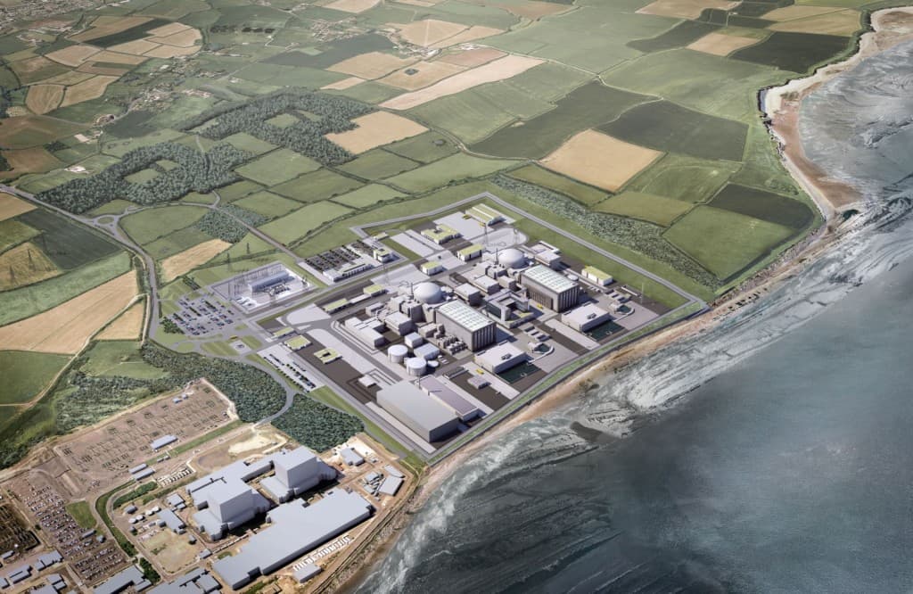 Vizualizace jaderné elektrárny Hinkley Point C. Zdroj: www.edfenergy.com