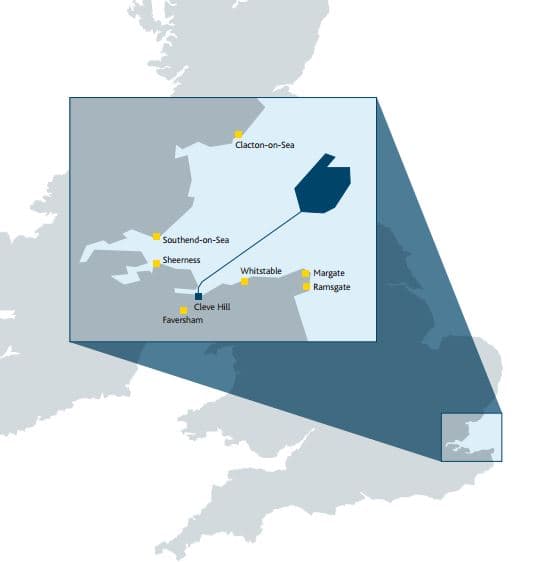 Lokalita větrného parku. Zdroj: www.londonarray.com