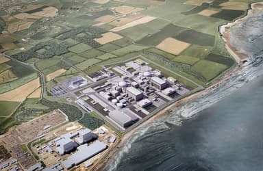 Předběžná podoba Hinkley Point C – dvou nových bloků s reaktory EPR