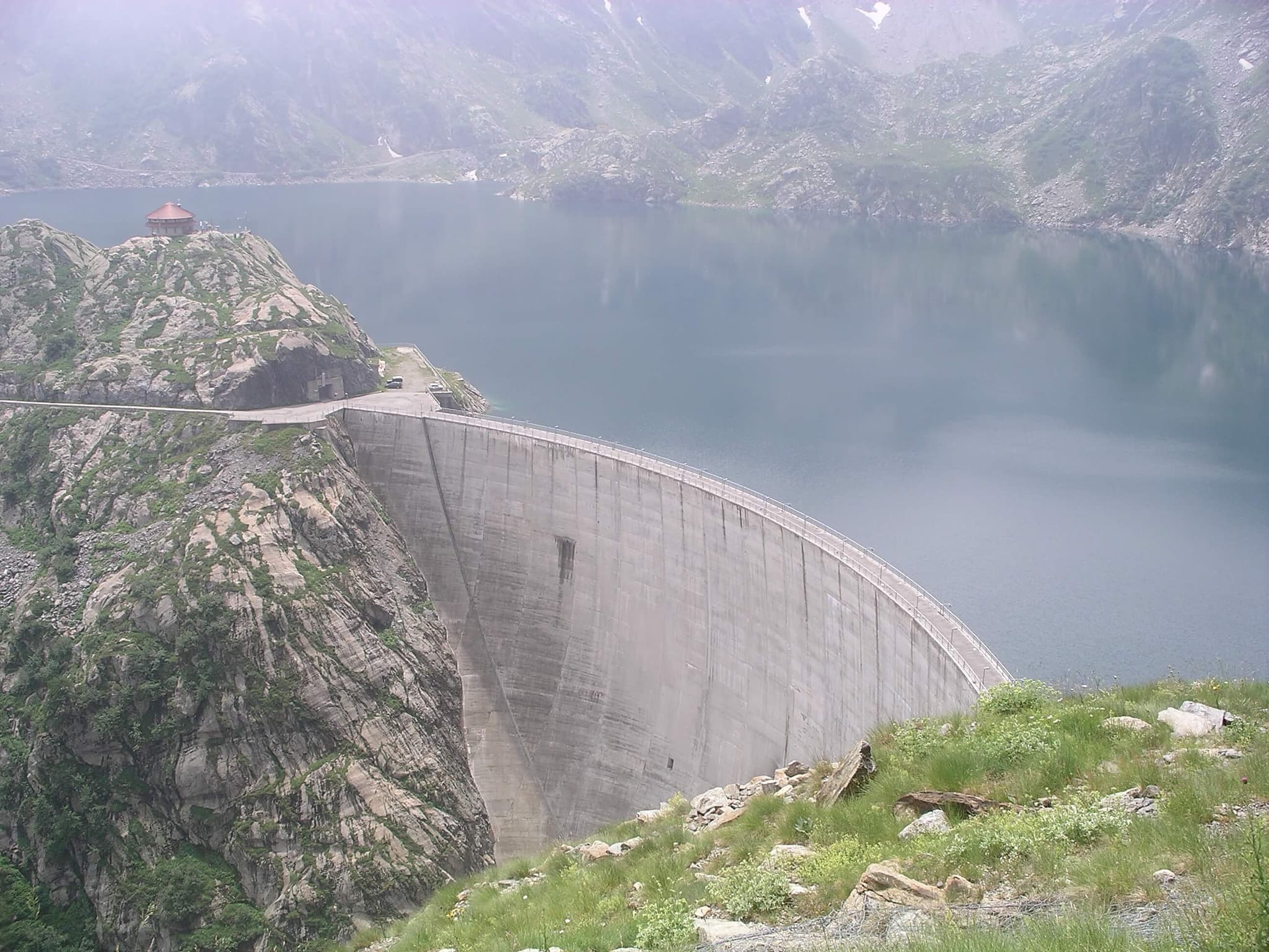 Vodní nádrž Chiotas, součást elektrárny Entracque