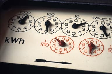 an old fashioned electric meter display