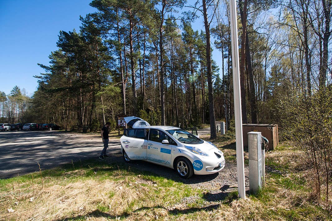 Nissan LEAF zapůjčený od švédské půjčovny elektromobilů MoveAbout.se, foto: Tomáš Jirka