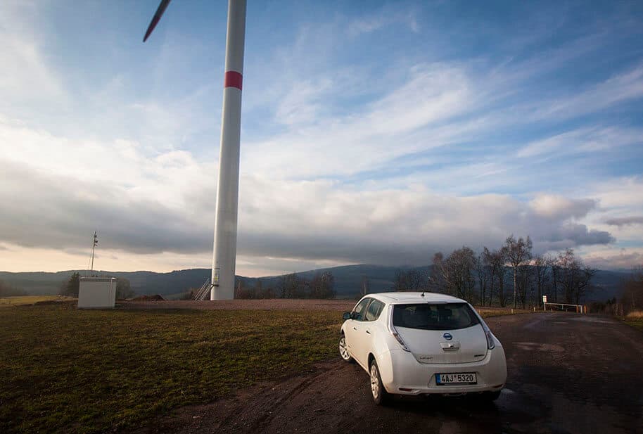 Nissan LEAF zapůjčený od Nissan Česká republika v Krkonoších, foto: Tomáš Jirka