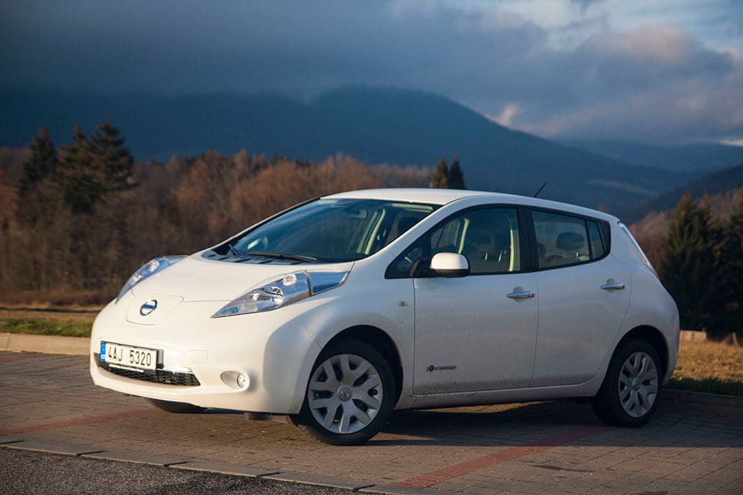 Nissan LEAF zapůjčený od Nissan Česká republika v Krkonoších, foto: Tomáš Jirka