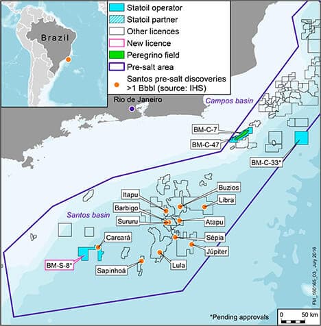 statoil v Brazílii, santos