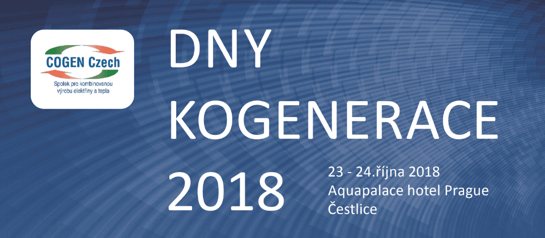 11. ročník konference Dny kogenerace proběhne již 23. a 24. října 2018