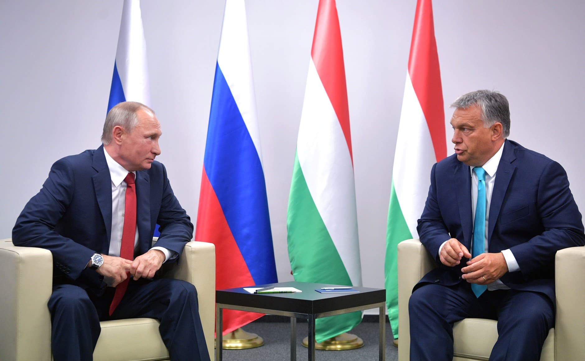 Vladimir Putin a Viktor Orbán