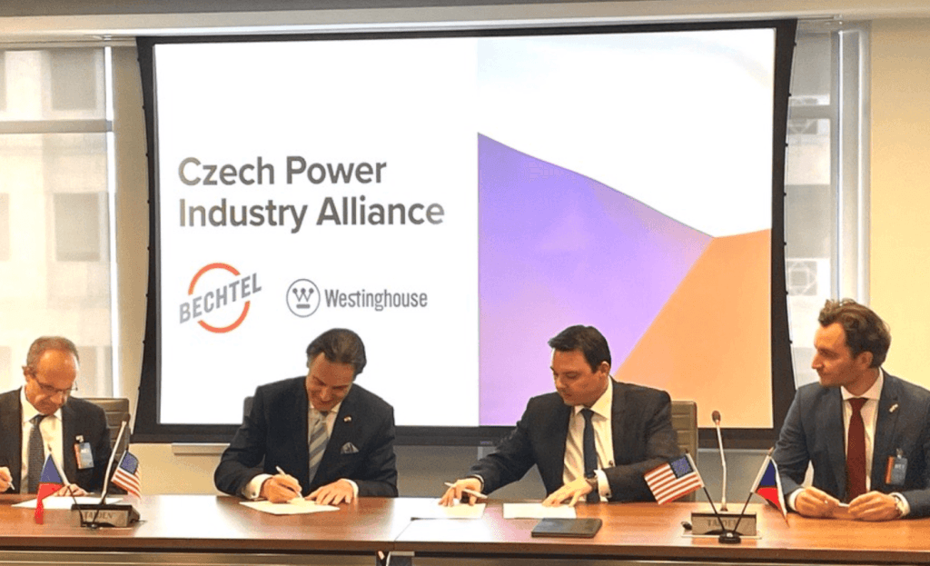 Společnosti Westinghouse a Bechtel podepsaly dohodu o spolupráci s Aliancí české energetiky