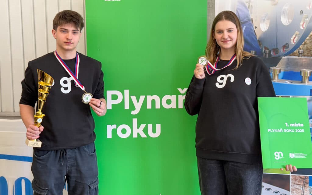 Barbora Svobodová a Denis Sobotka z Brna jsou Plynaři roku. Na stupních vítězů stanuli také studenti z Pardubic a Nitry