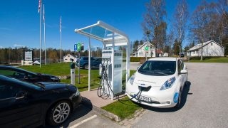 Nissan LEAF zapůjčený od švédské půjčovny elektromobilů MoveAbout.se, foto: Tomáš Jirka