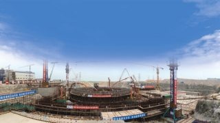 Stavební práce na čínské jaderné elektrárně; Zdroj: CNNC