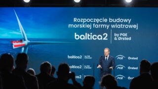 Donald Tusk při svém projevu ke startu projektu Baltica 2