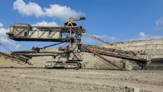 coal mine, uhelný důl, uhlí, rypadlo, excavator
