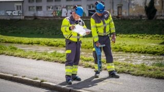 Vytyčení distribučních plynovodů. Zdroj: GasNet