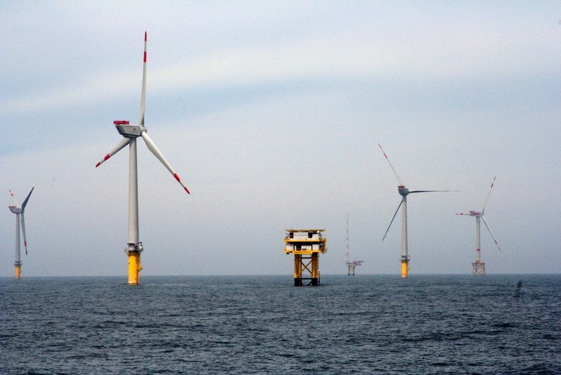 Offshore větrný park Alpha Ventus, Německo. Zdroj: ENERGY.GOV