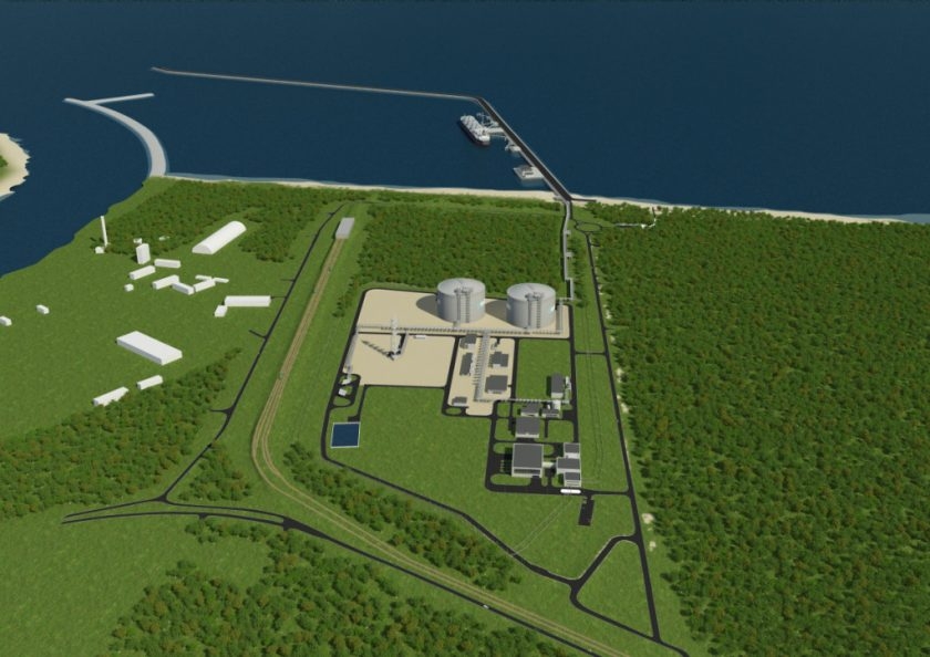 Podoba terminálu na LNG ve Svinoústí. Ilustrační foto