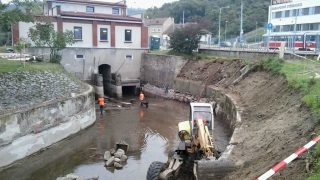 Rekonstrukce malé vodní elektrárny v Brně-Komíně. Zdroj: CEZ.cz