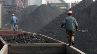 Těžba uhlí v Číně