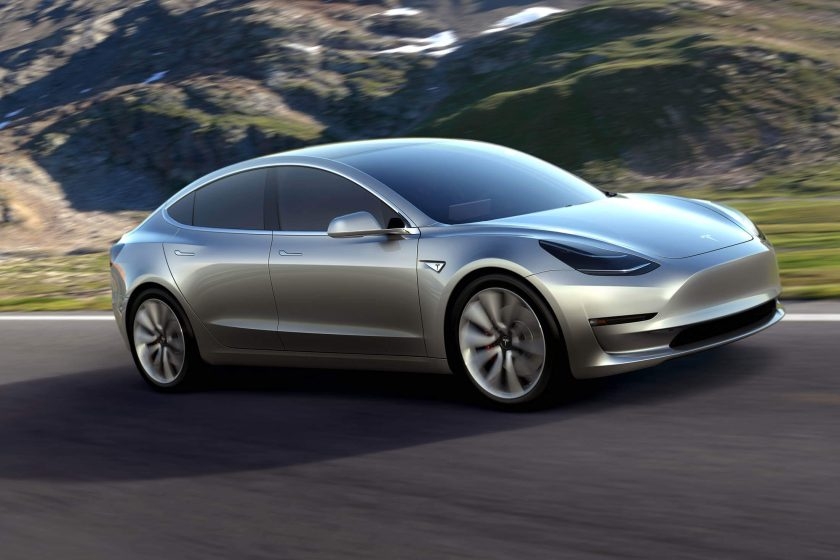 epa05238727 An undated handout photo made available by Tesla late 31 March 2016 shows the Tesla Model 3 electric car that was unveiled in Hawthorne, California, USA, 31 March 2016. According to the Tesla media relations website, 'the Model 3 should be the safest car in its class once testing completes. This, combined with over 200 miles of range while starting at 35,000 US dollars before incentives, makes Model 3 an extraordinary mid-size sedan.
Model 3 will begin production in late 2017, ramping Tesla vehicle production to 500,000 vehicles per year.'  EPA/TESLA / HANDOUT FOR EDITORIAL USE ONLY HANDOUT EDITORIAL USE ONLY/NO SALES