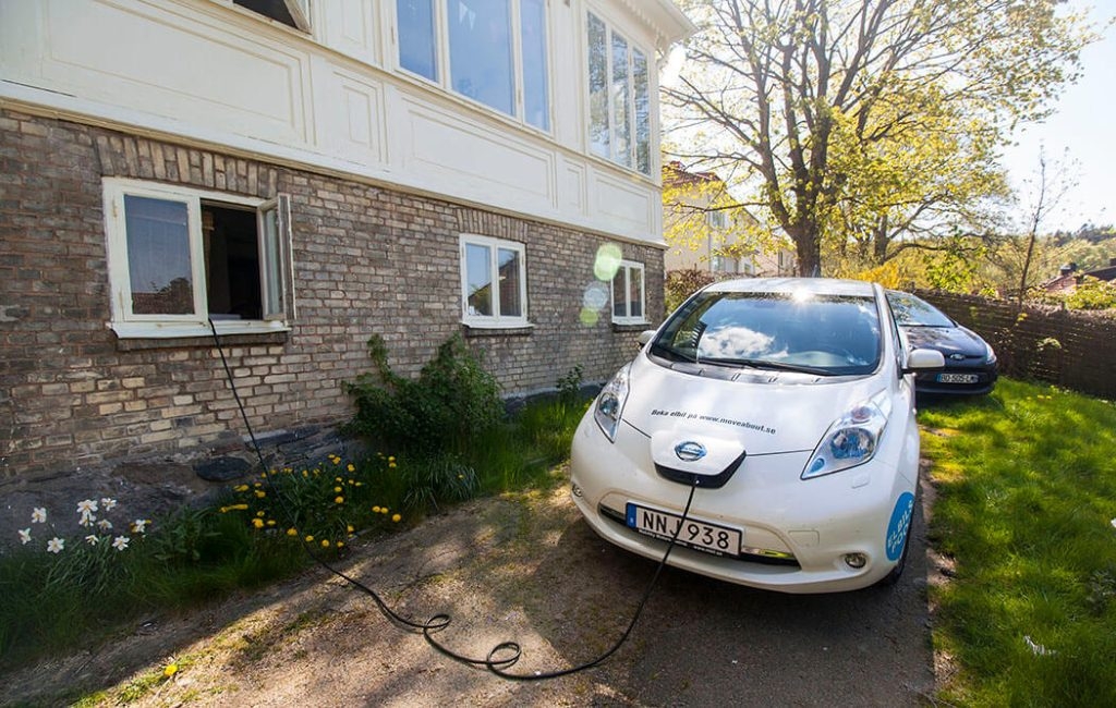 Nissan LEAF zapůjčený od švédské půjčovny elektromobilů MoveAbout.se, foto: Tomáš Jirka