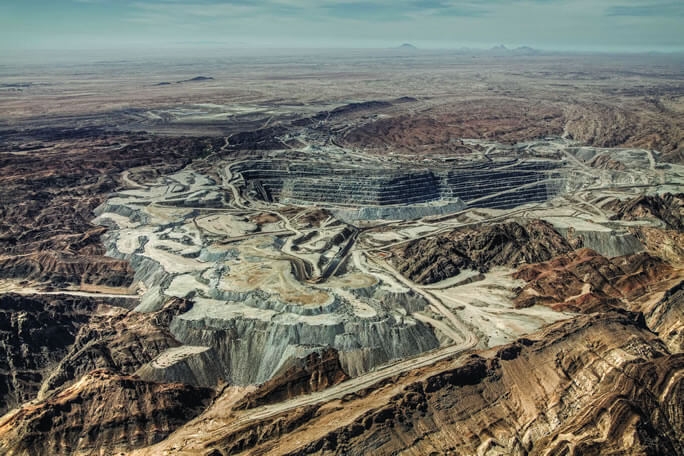 Uranový důl Rössing v Namibii je nejstarší a největší povrchový uranový důl na světě; Zdroj: Rossing.com