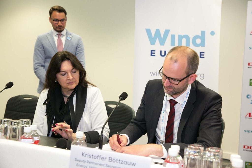 Společné prohlášení o podpoře offshore větrné energetiky. © WindEurope