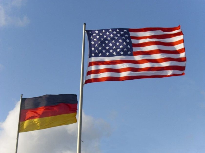 Vlajky Německa a Spojených států