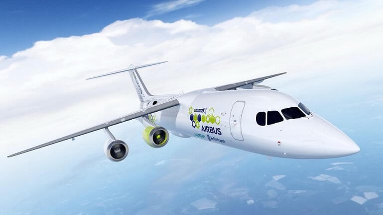 Airbus, Siemens a Rolls Royce plánují do roku 2020 otestovat letadlo na hybridní pohon. Zdroj: Airbus