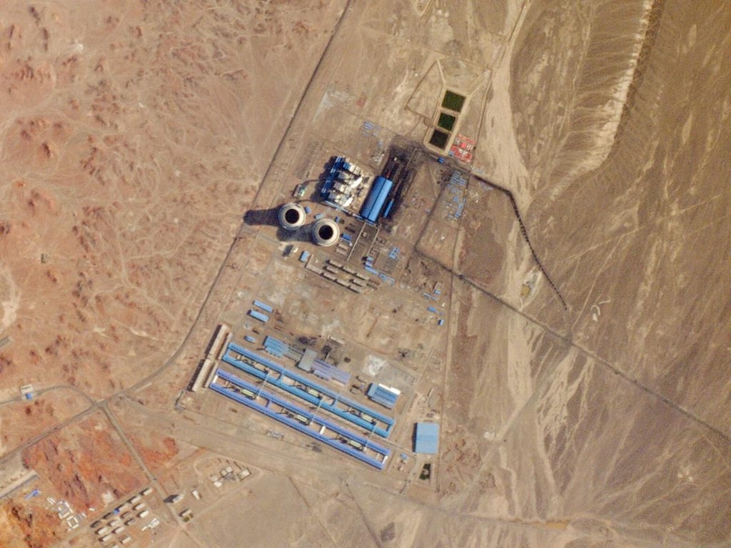 čína, uhelná elektrárna, satelitní snímek. Zdroj: planet.com