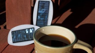 solární článek, káva