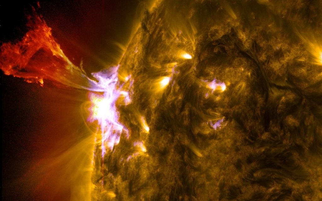 Sluneční erupce. Autor: NASA/Goddard/SDO