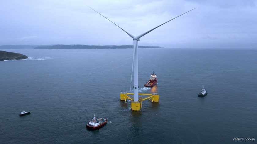 WindFloat projekt plovoucí offshore větrné elektrárny společnosti EDP. Zdroj: EDP Renewables