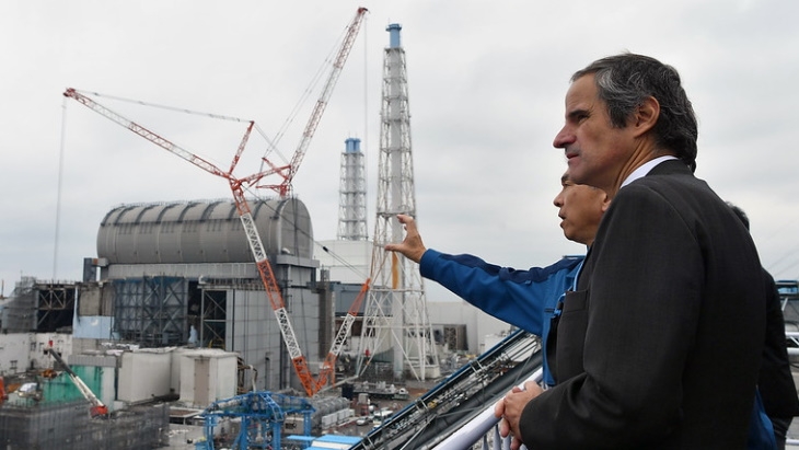 Návštěva generálního ředitele IAEA Rafaela Grossiho v jaderné elektrárně Fukušima Daiči. Zdroj: IAEA