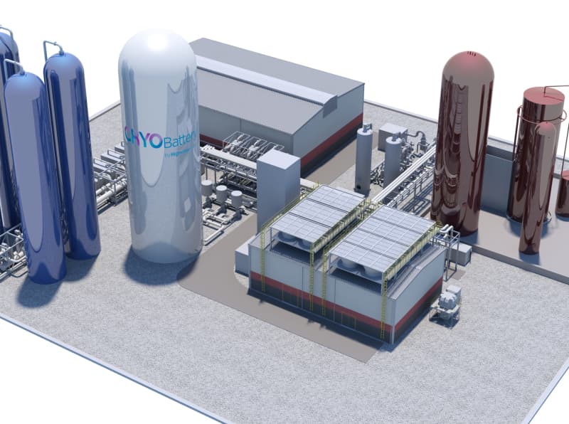 Vizualizace skladovacího zařízení s kryogenní technologií