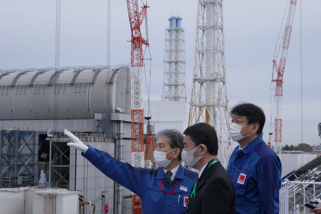Návštěva guvernéra prefektury Mijagi v JE Fukušima (prosinec 2020); Zdroj: Tepco