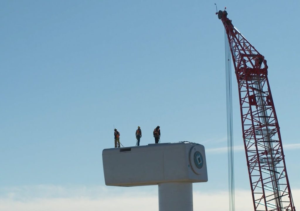 Výstvaba turbíny Western Spirit Wind v Novém Mexiku